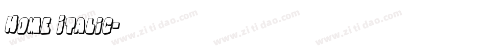 Home Italic字体转换